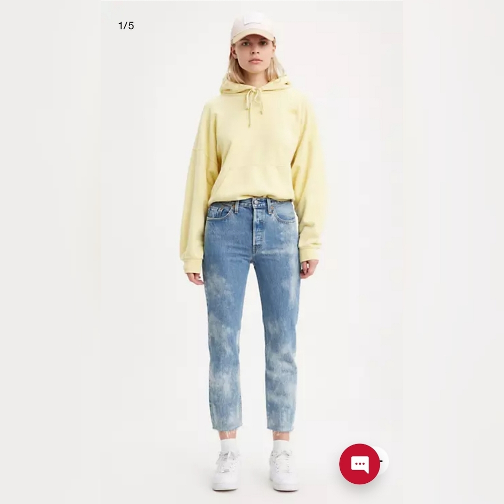 Levi's 501 Original High-Rise Cropped Denim Jeans